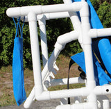 Fauteuil roulant de plage inclinable Healthline Wheeleez avec roues ballon avant et roulettes arrière pivotantes