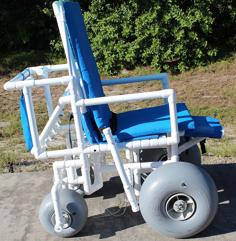 Healthline® Rolleez Reclining Beach Wheelchair w/balloon wheels