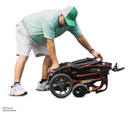 Pride Jazzy Carbon HD Ultra Light Heavy Duty Power Wheelchair (Blue Sky)