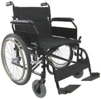 Silla de ruedas Karman extra ancha de 22 pulgadas con asiento ligero y resistente