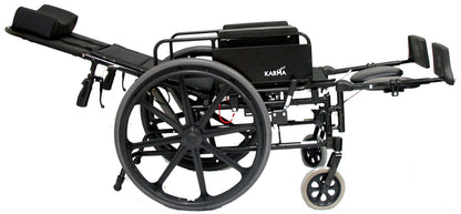 Karman KM-5000 Ultra Lightweight Recliner Wheelchair with Removable Desk Armrest