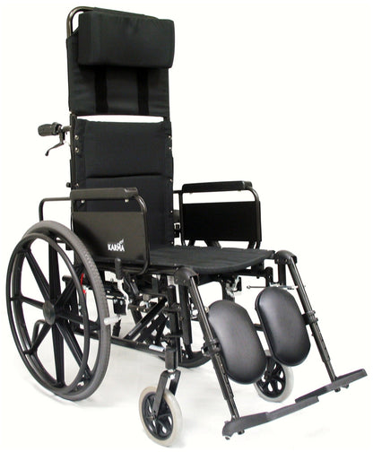 Karman KM-5000 Ultra Lightweight Recliner Wheelchair with Removable Desk Armrest