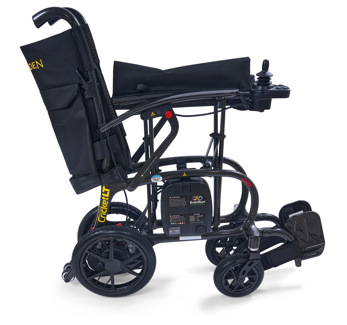Silla de ruedas eléctrica plegable ligera de fibra de carbono Golden Cricket
