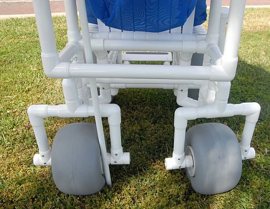Healthline WheelEEZ® Rear Swivel Beach Wheelchair w/balloon wheels