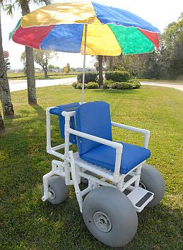 Healthline WheelEEZ® Rear Swivel Beach Wheelchair w/balloon wheels