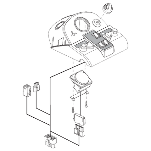 ELECTRONIC, ASSY, CONSOLE, BLACK, PLASTIC, W/ELECTRONICS, LOWER HEADLIGHT & FOR CTS THROTTLE POT