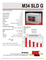 M34 12V 60AH GEL Battery ( Sold in pairs )