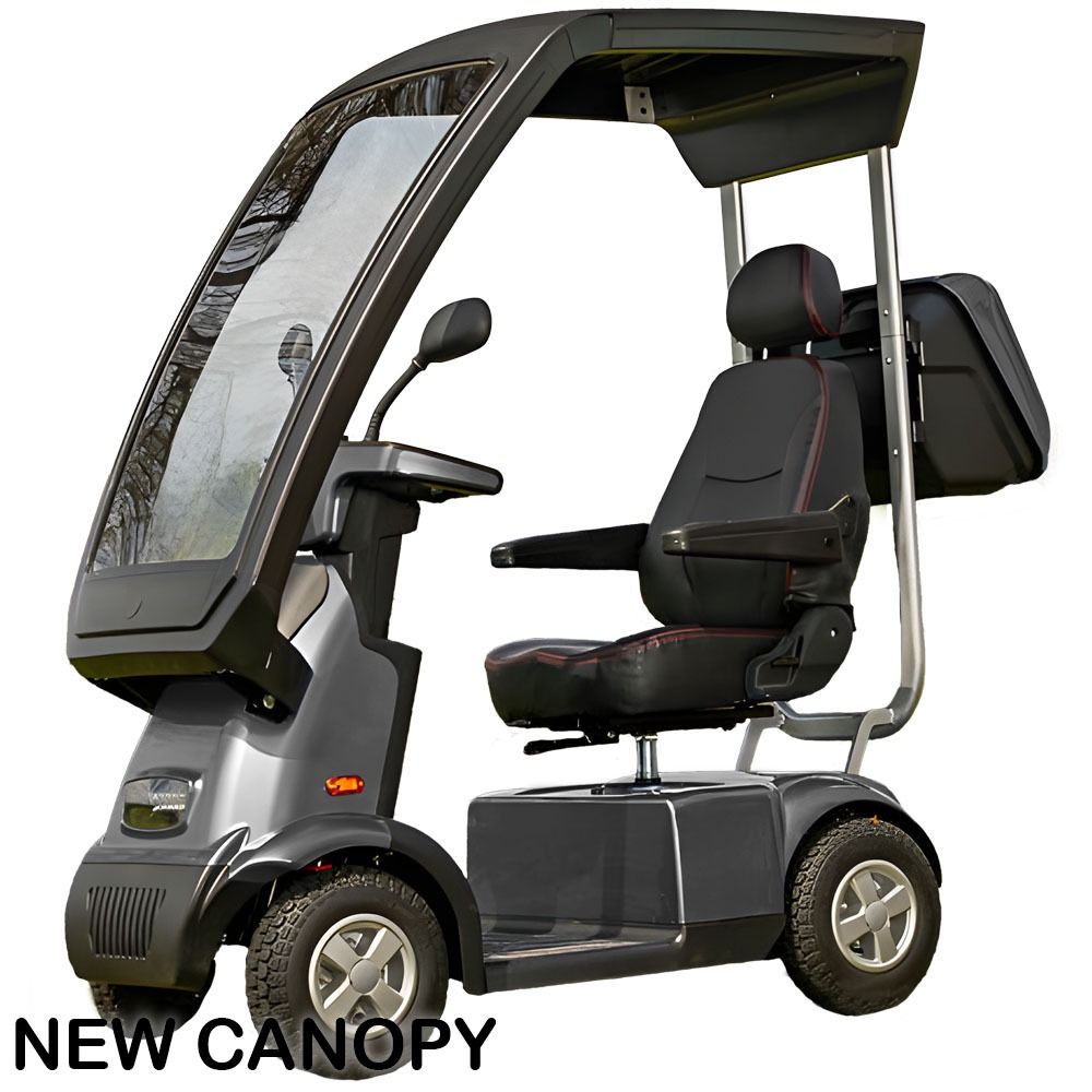 Afikim Afiscooter C4  4 Wheel Mobility Scooter (FTC457)-Grey Canopy