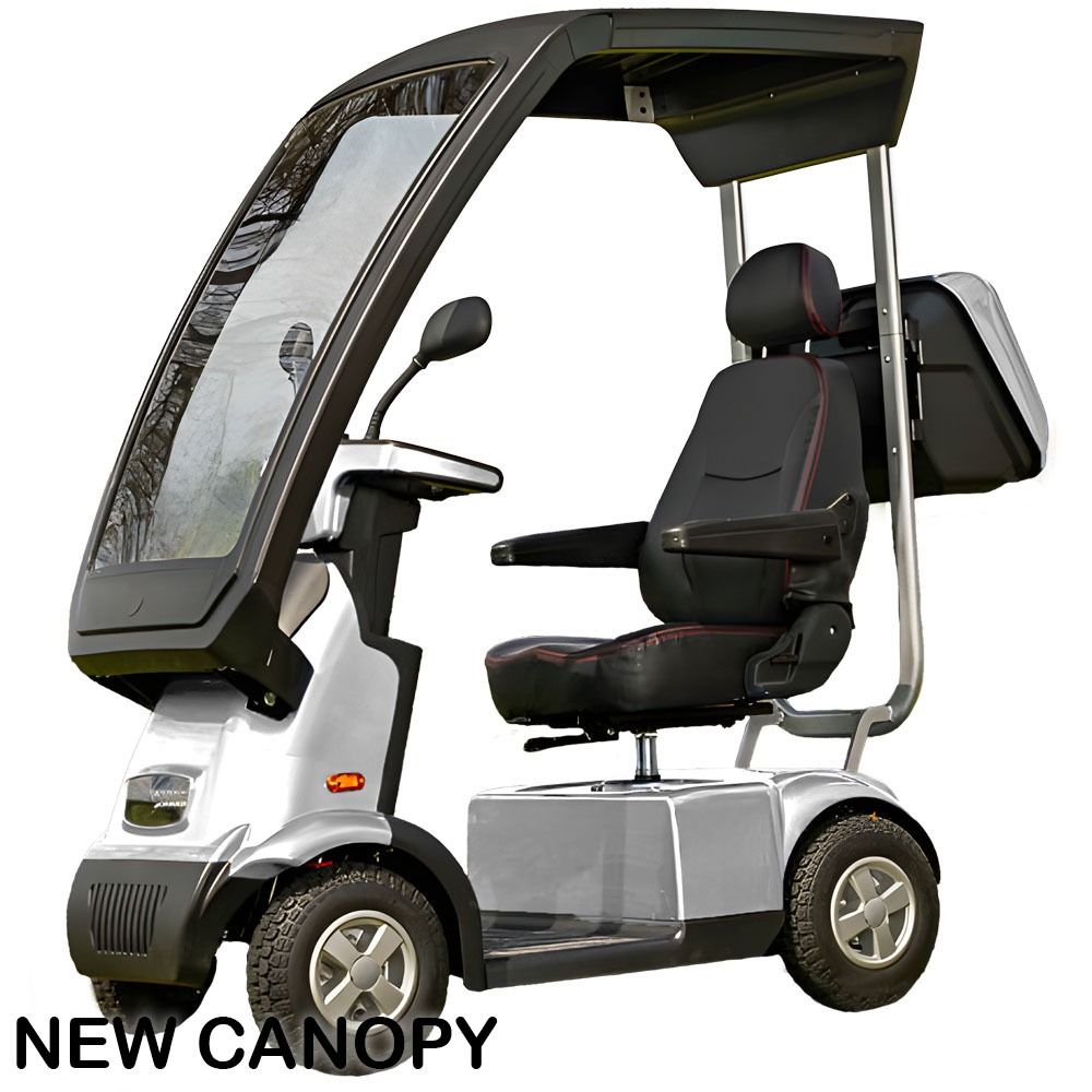 Afikim Afiscooter C4  4 Wheel Mobility Scooter (FTC457)-Silver Canopy