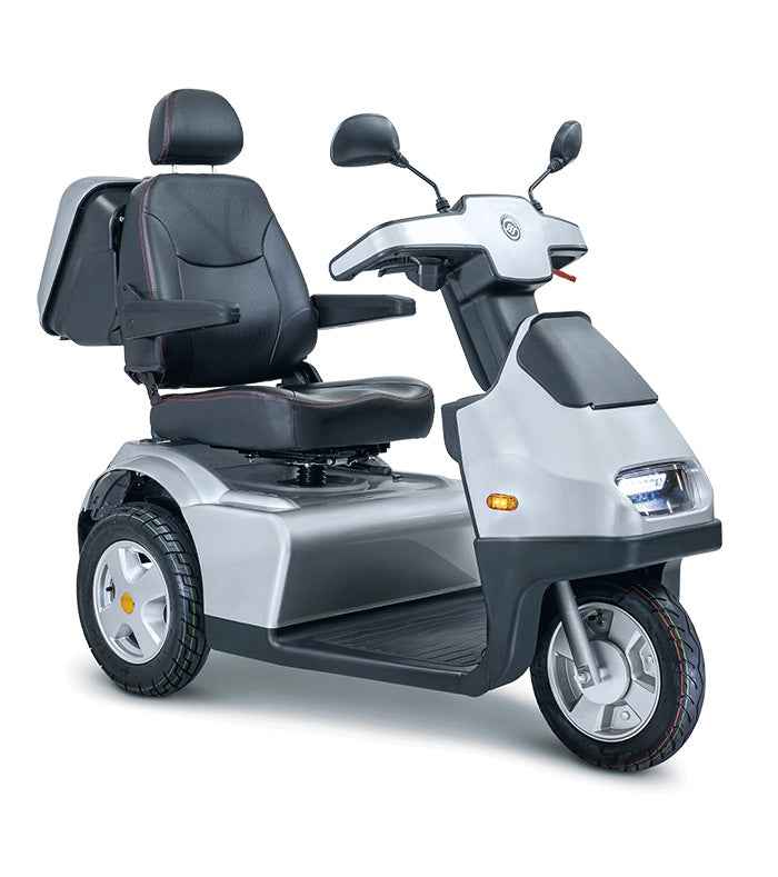 Afikim Afiscooter S3 Heavy Duty 3 Wheel Mobility Scooter Silver