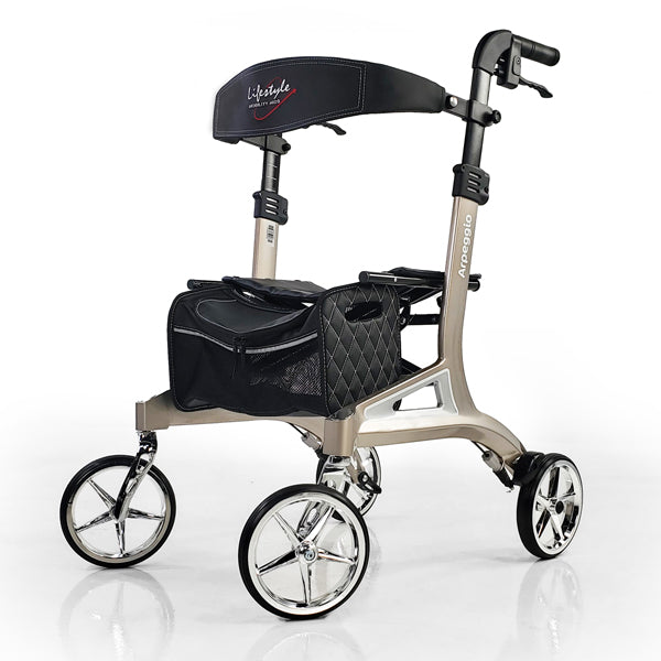 Déambulateur à 4 roues en aluminium Arpeggio 955CH de Rhythm Healthcare