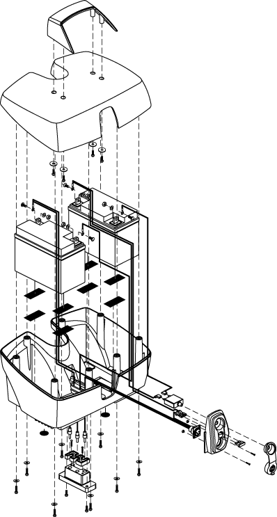 Pride Go Go Sport Battery Box Assembly w/ Batteries