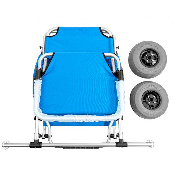 Challenger Mobility  Folding Beach Chair with Plastic Wheels