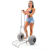 Challenger Mobility Folding Beach Cart with Large Balloon Wheels Open Box Return