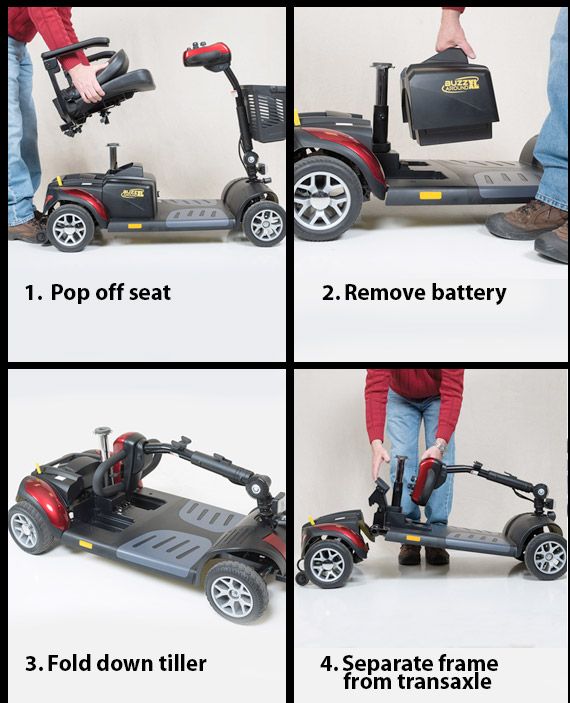 Golden GB121B-STD Standard Buzzaround XL 3 Wheel Travel Mobility Scooter
