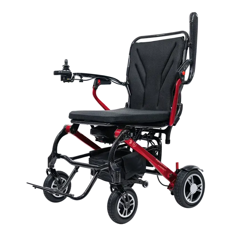 Fauteuil roulant électrique pliable et léger en fibre de carbone Pride Jazzy Carbon