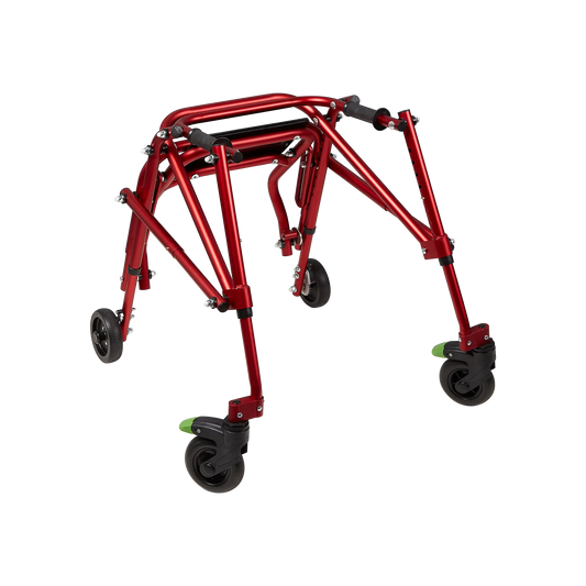 Circle Specialty Klip 4W Flip Up Seat Gait Trainer Red Small (CS-KP520R)