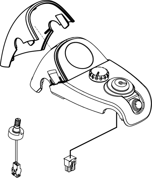 Pride Go Go Sport - SHROUD ASSY TOP CONSOLE BLACK TEXTURED - S74 EZ TURN MODEL