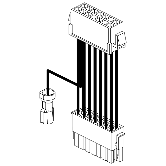 Pride - ELECTRONIC HARNESS JUMPER 6" L SHIELDED R-SERIES