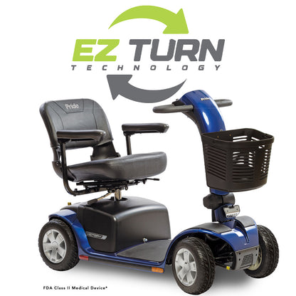 Pride SC710 Victory 10 4-Wheel Power Mobility Scooter with EZ Turn Technology