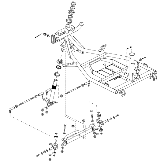Pride - FRAME ASSY FRONT 10 INCH 4WHEEL