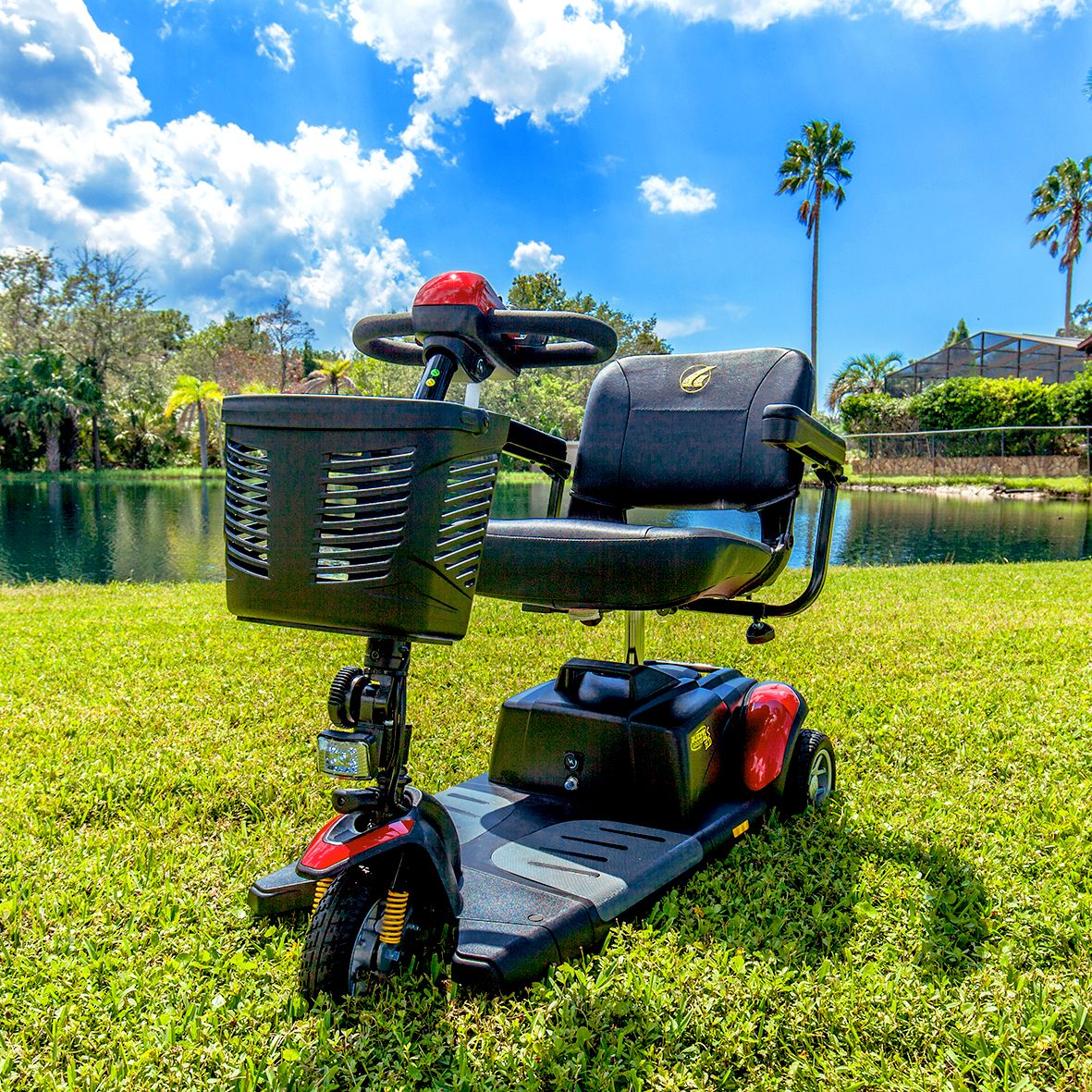 Golden GB121C-SHZ-Buzzaround XL 3 Wheel Heavy Duty Full Suspension Travel Mobility Scooter