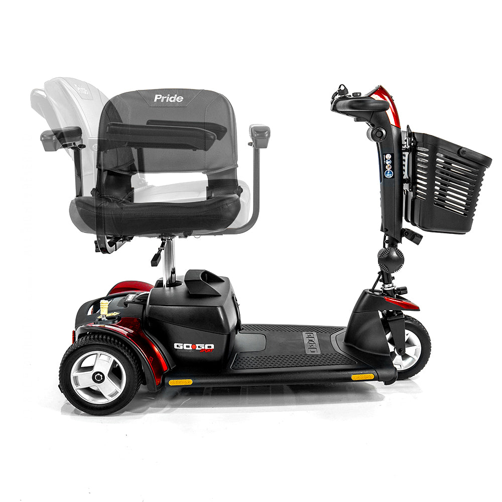 Pride S73 Go Go Sport 3-Wheel Travel Mobility Scooter Open Box Returns Showroom Model