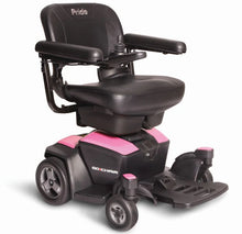 Silla de ruedas eléctrica portátil Pride Go Chair (cuarzo rosa) - Modelo de caja abierta