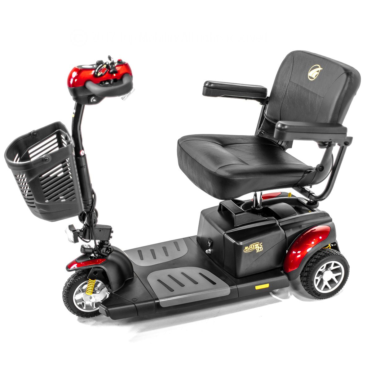 Golden GB121C-SHZ-Buzzaround XL 3 Wheel Heavy Duty Full Suspension Travel Mobility Scooter