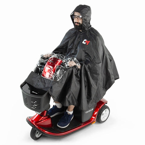 Challenger Mobility Rain Poncho for Mobility Scooters and Power Wheelchairs