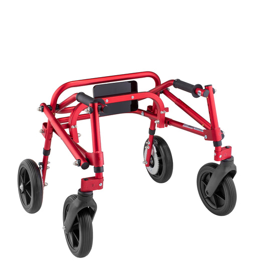 Circle Specialty Klip 4 Wheel Flip Up Seat Gait Trainer with 8-inch Outdoor Wheels