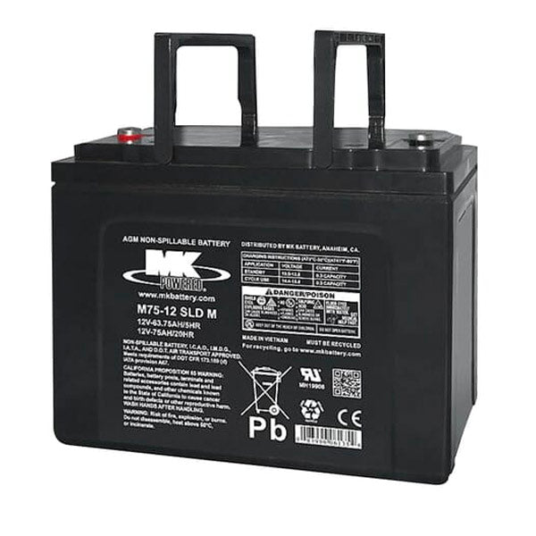 MK Battery M75 Sealed AGM Battery (Pair-2 Batteries)