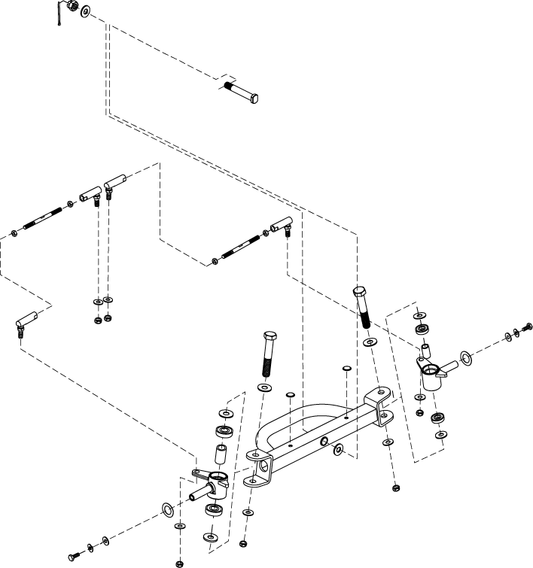 Pride Go Go Sport - AXLE ASSY FRONT - 4 WHEEL