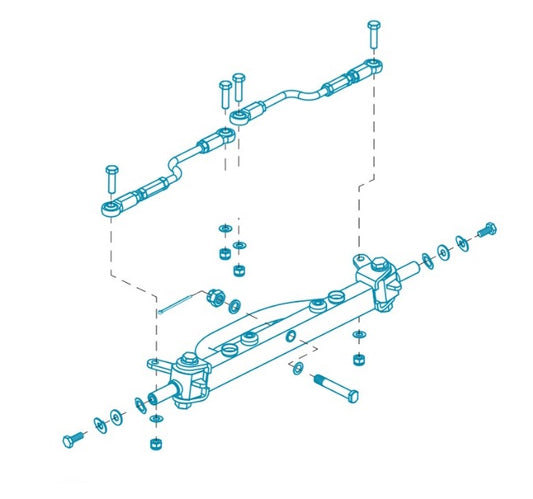 Pride - AXLE ASSY FRONT 4 WHEEL EZ TURN