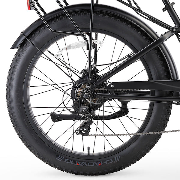 sixthreezero EVRYjourney Men's 7-Speed 500W Fat Tire Electric Bicycle, Matte Black
