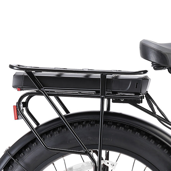 sixthreezero EVRYjourney Men's 7-Speed 500W Fat Tire Electric Bicycle, Matte Black