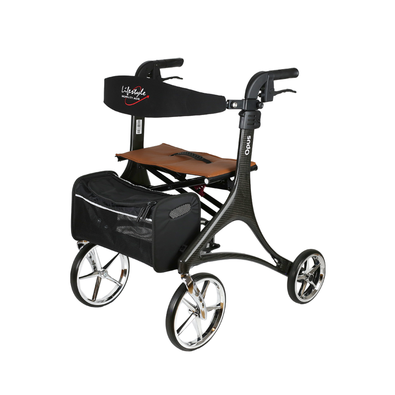 Déambulateur à 4 roues en fibre de carbone Opus 960GG de Rhythm Healthcare