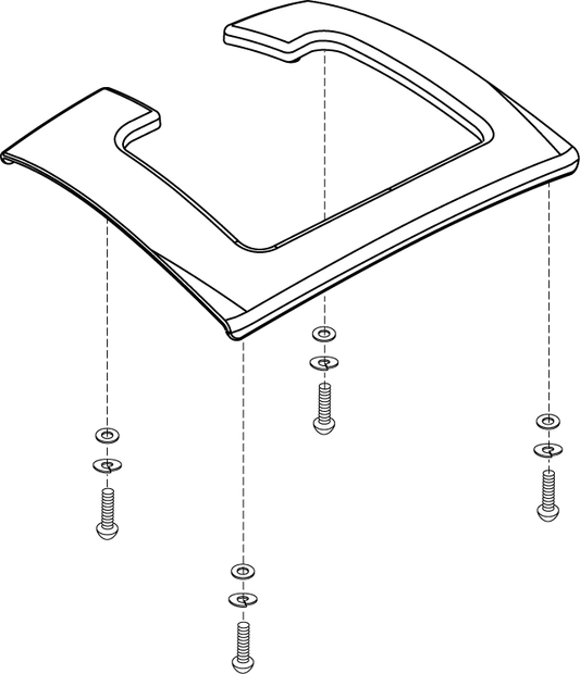 Pride Go Go Sport - PLASTIC ASSY HANDLE BLACK REAR WING