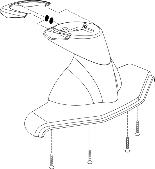 Pride Go Go Sport - SHROUD ASSY FRONT FENDER BLACK RED INSERTS