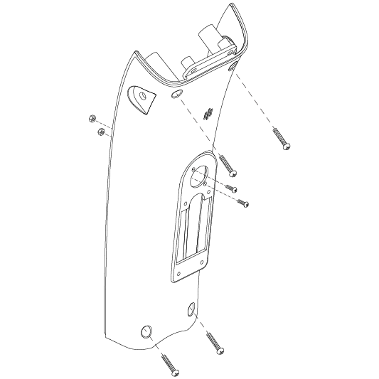 Pride - SHROUD ASSY REAR TILLER BLACK OFF-BOARD CHARGER READY