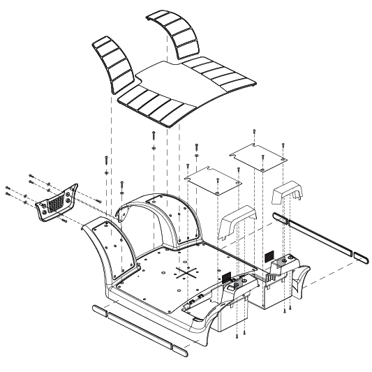Pride - SHROUD ASSY FRONT BODY CANDY APPLE RED WITH BLACK FLOOR MAT & ACCENT PIECES
