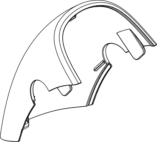 Pride Go Go Sport - SHROUD ASSY TILLER SHIELD BLUE