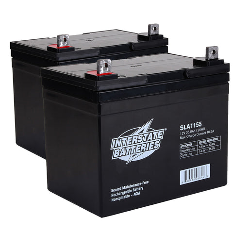 12V 35AH SLA Flag Battery (Pair-2 Batteries)