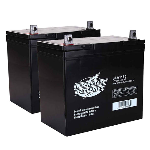INTERSTATE BATTERIES-12V 75AH SLA Battery (Pair-2 Batteries)-SLA1185