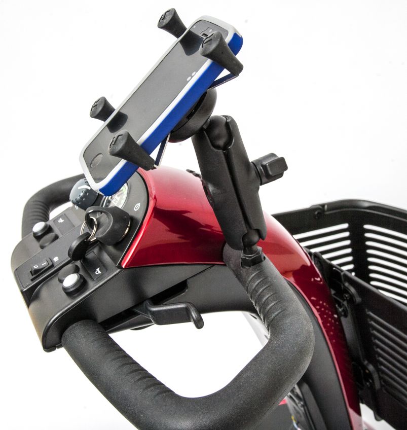 Support de téléphone portable Pride Mobility RAM pour scooters de mobilité