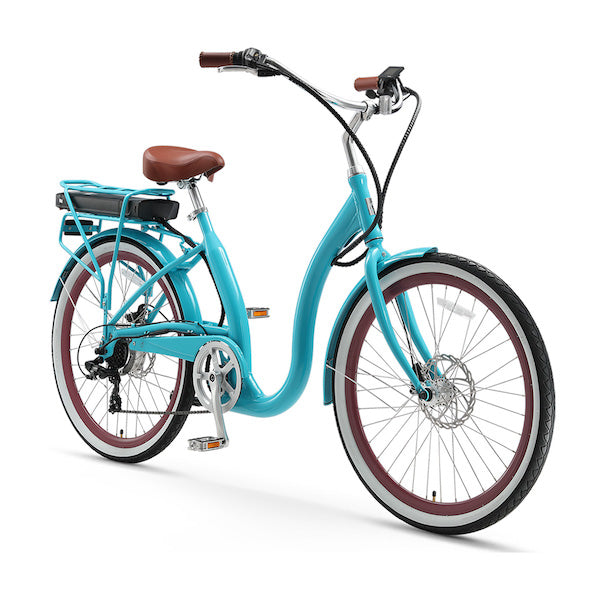 sixthreezero Simple Step-Thru Women's 7-Speed 500W Electric Bicycle