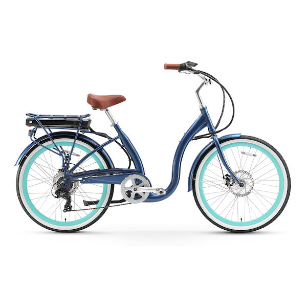 sixthreezero Simple Step-Thru Women's 7-Speed 500W Electric Bicycle