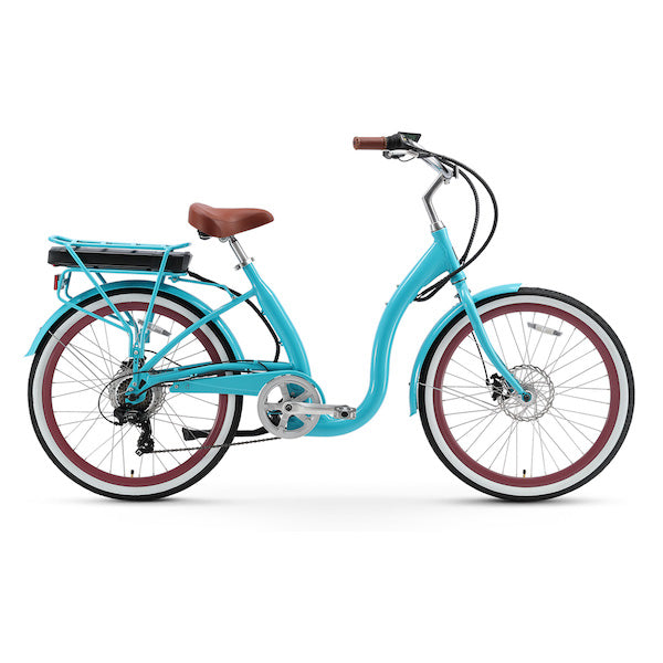 sixthreezero Simple Step-Thru Women's 7-Speed 500W Electric Bicycle
