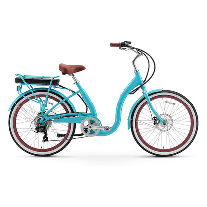 sixthreezero Simple Step-Thru Women's 7-Speed 500W Electric Bicycle