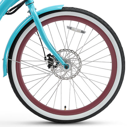 sixthreezero Simple Step-Thru Women's 7-Speed 500W Electric Bicycle